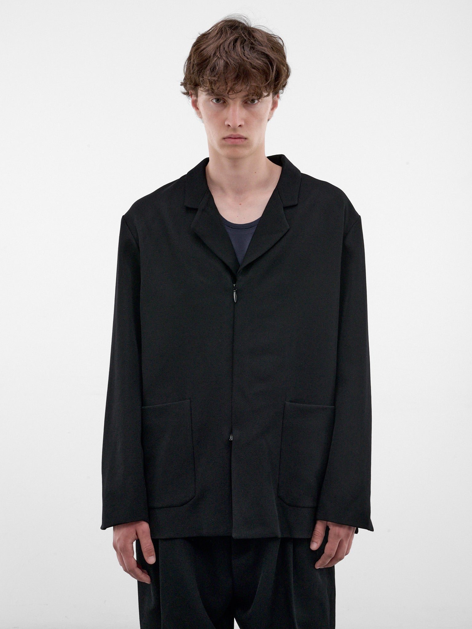 Black Relaxed Blazer Jacket (KKAW26J15-52-JET-BLACK)
