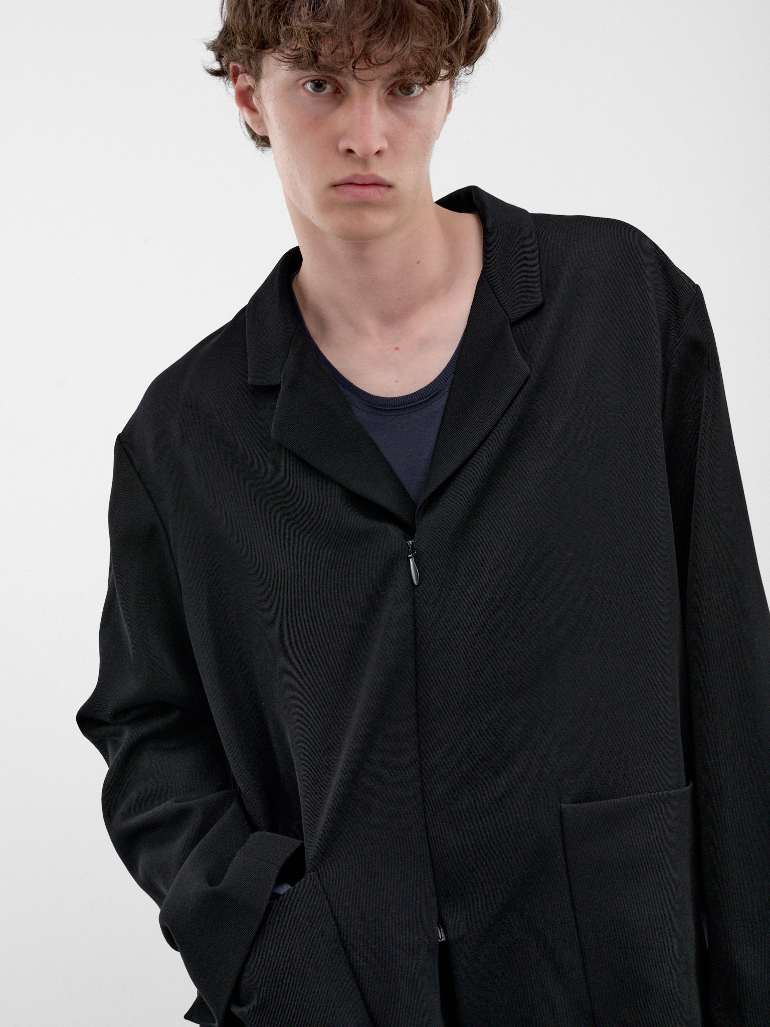 Black Relaxed Blazer Jacket (KKAW26J15-52-JET-BLACK)