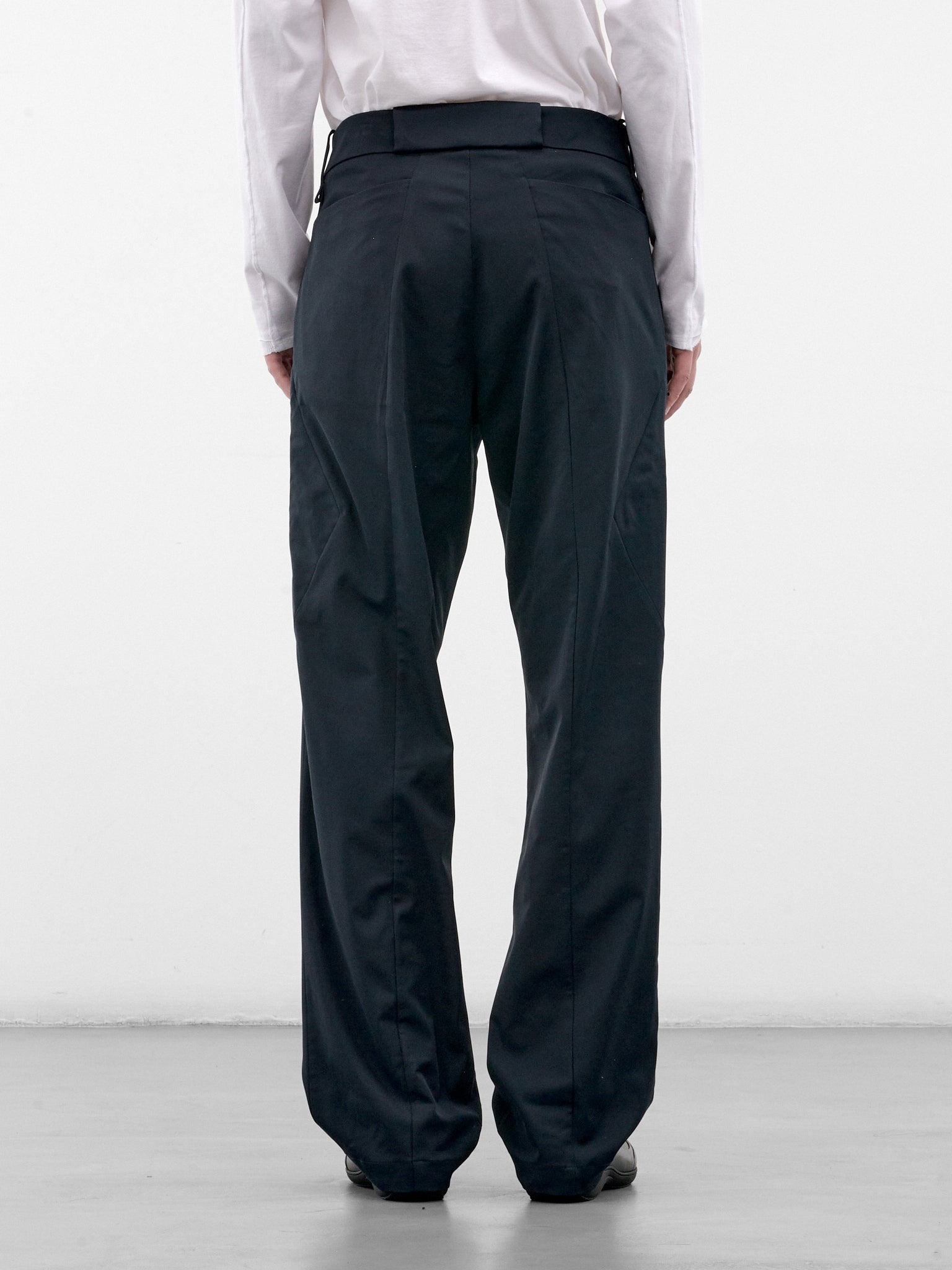 Blue Cotton Tailored Trousers (KKAW26T05-12-PETROL-BLUE)