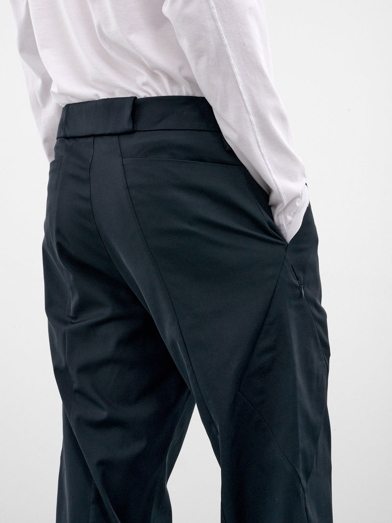 Blue Cotton Tailored Trousers (KKAW26T05-12-PETROL-BLUE)