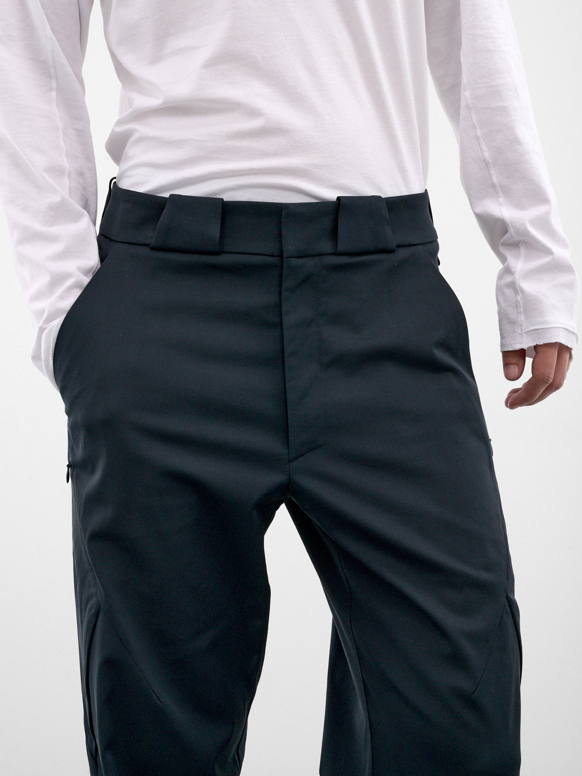 Blue Cotton Tailored Trousers (KKAW26T05-12-PETROL-BLUE)