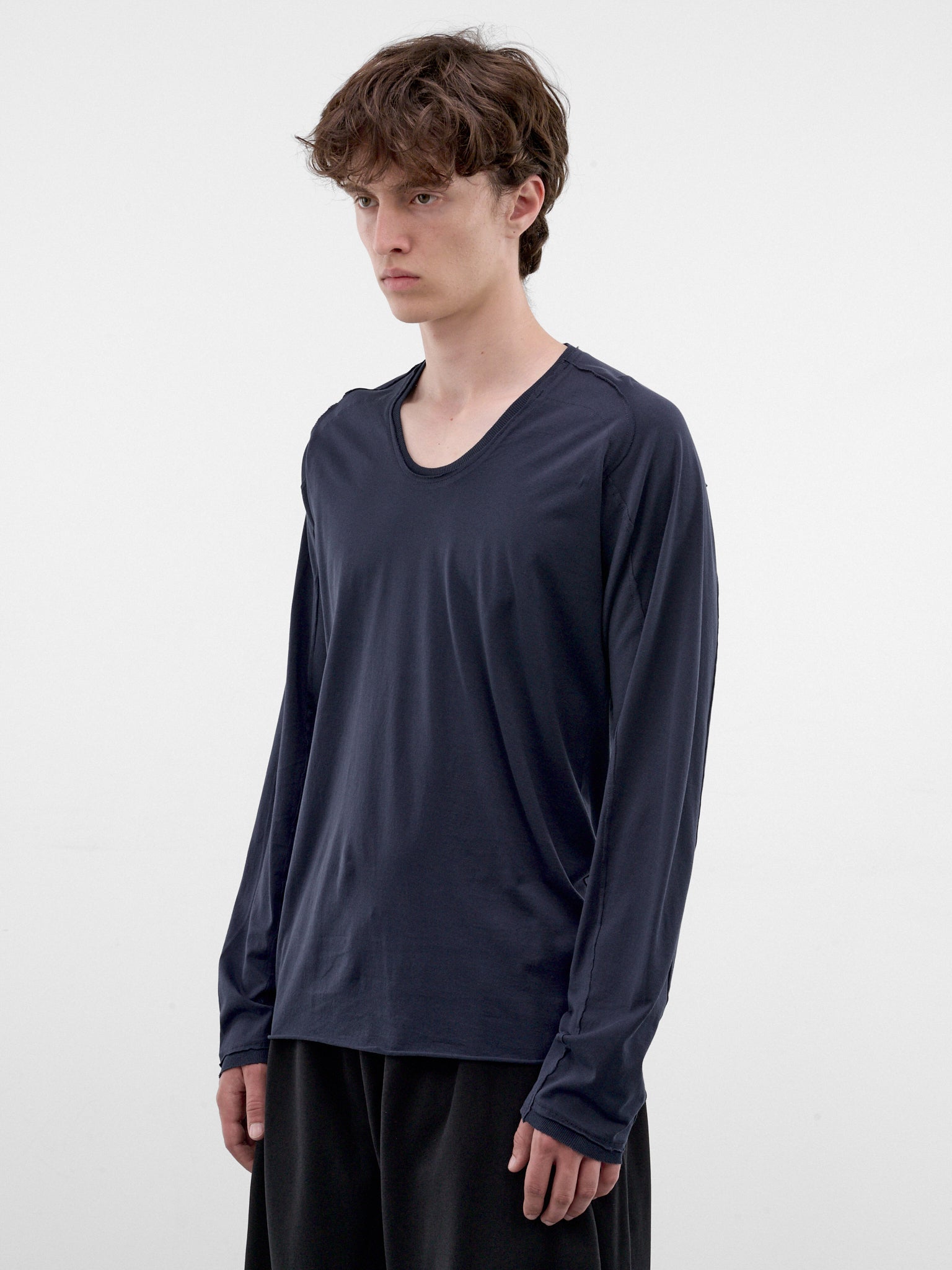 Ink Blue Long Sleeve Tee (KKAW26TP04-83-INK-BLUE)