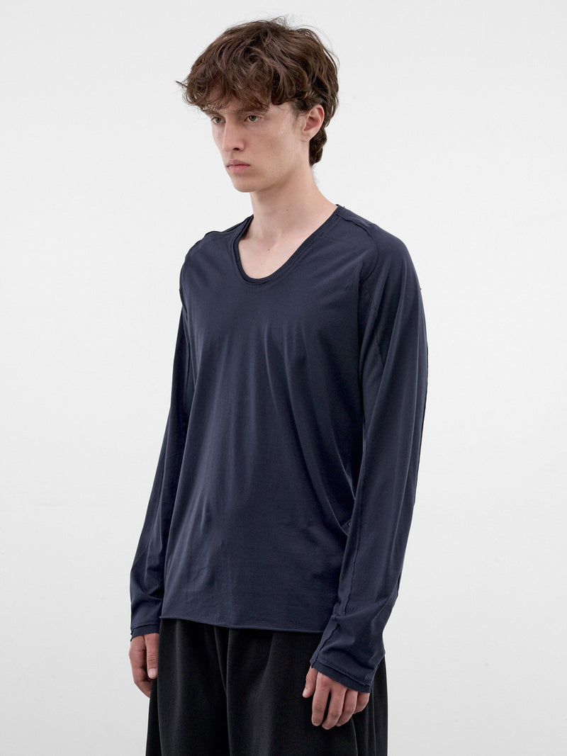Ink Blue Long Sleeve Tee (KKAW26TP04-83-INK-BLUE)