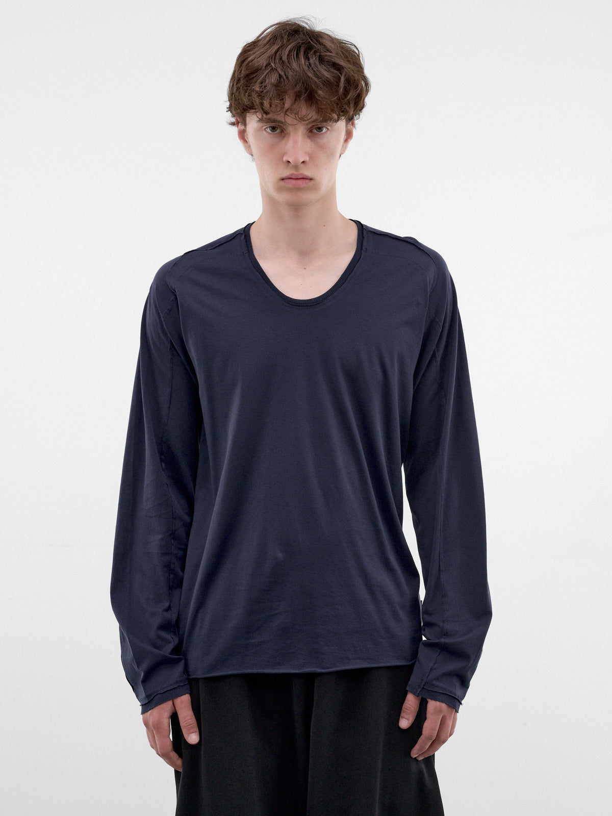 Ink Blue Long Sleeve Tee (KKAW26TP04-83-INK-BLUE)