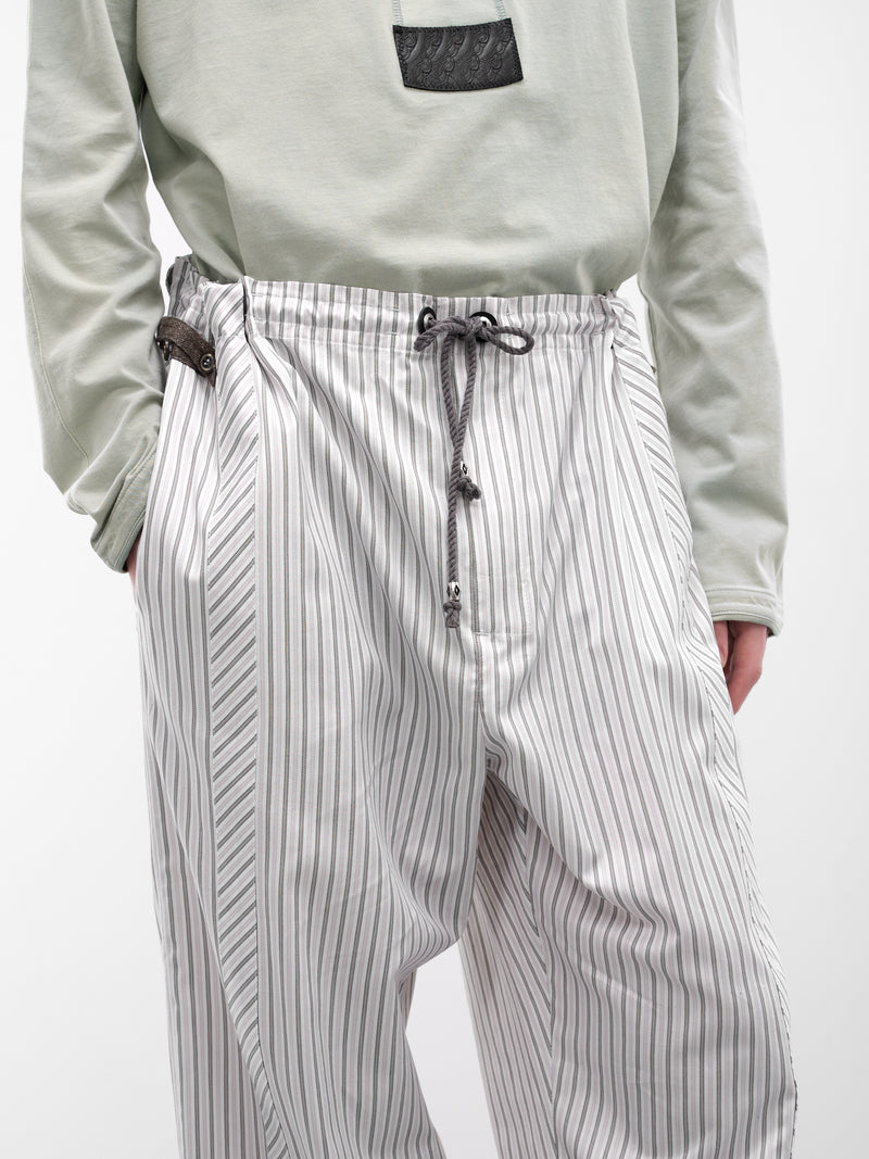 Diagonal Striped Kyan Trousers (KKSS26T06-22-KHAKI-BEIGE)