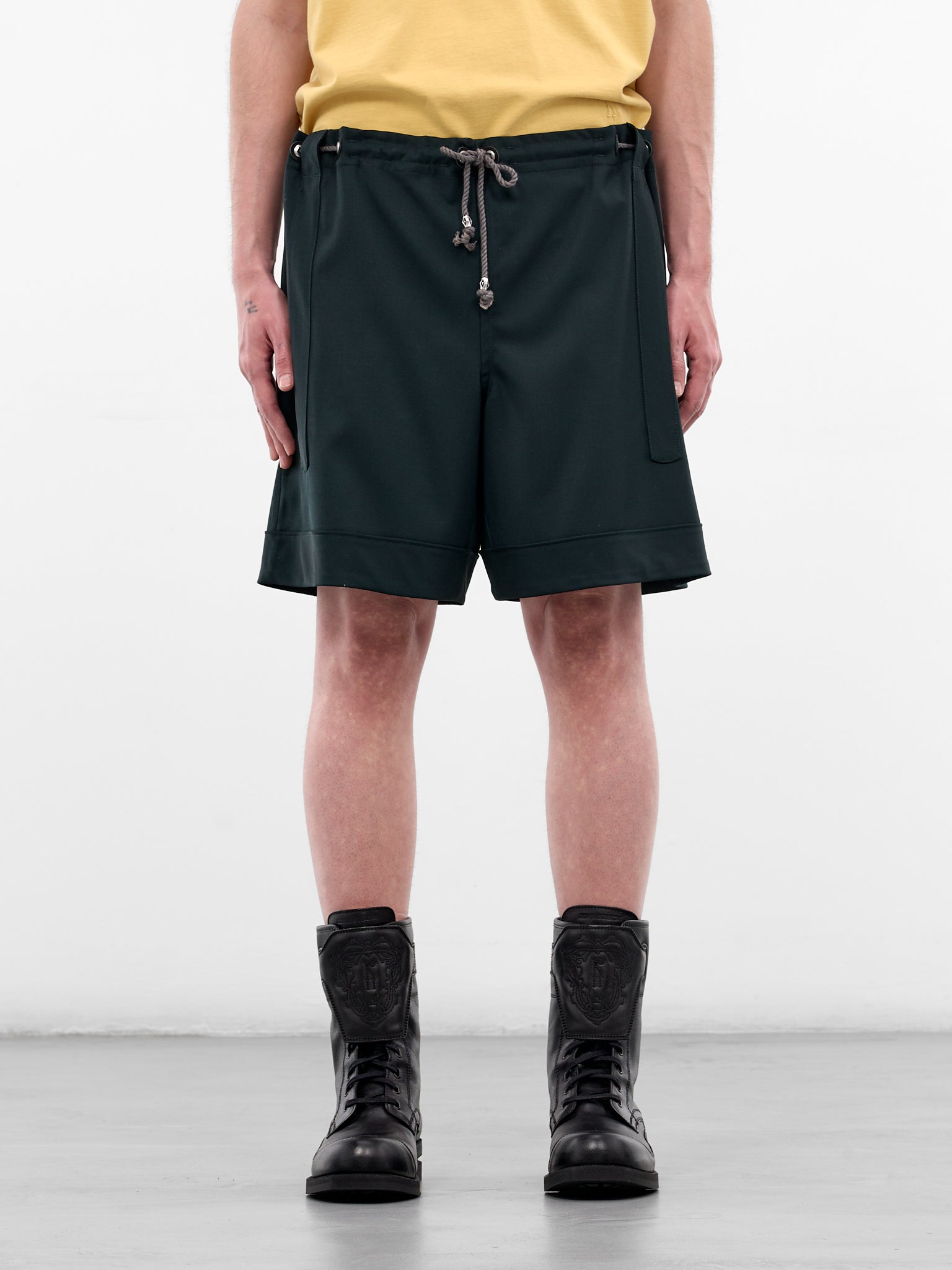 Kyan Scarab Drawstring Wool Short (KKSS26T11-137-SCARAB)