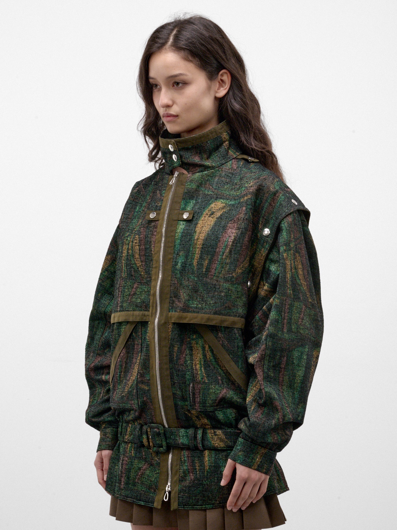 Forest Print Chine Zip Jacket (KKWAW26J03-31-FOREST-PRINT)