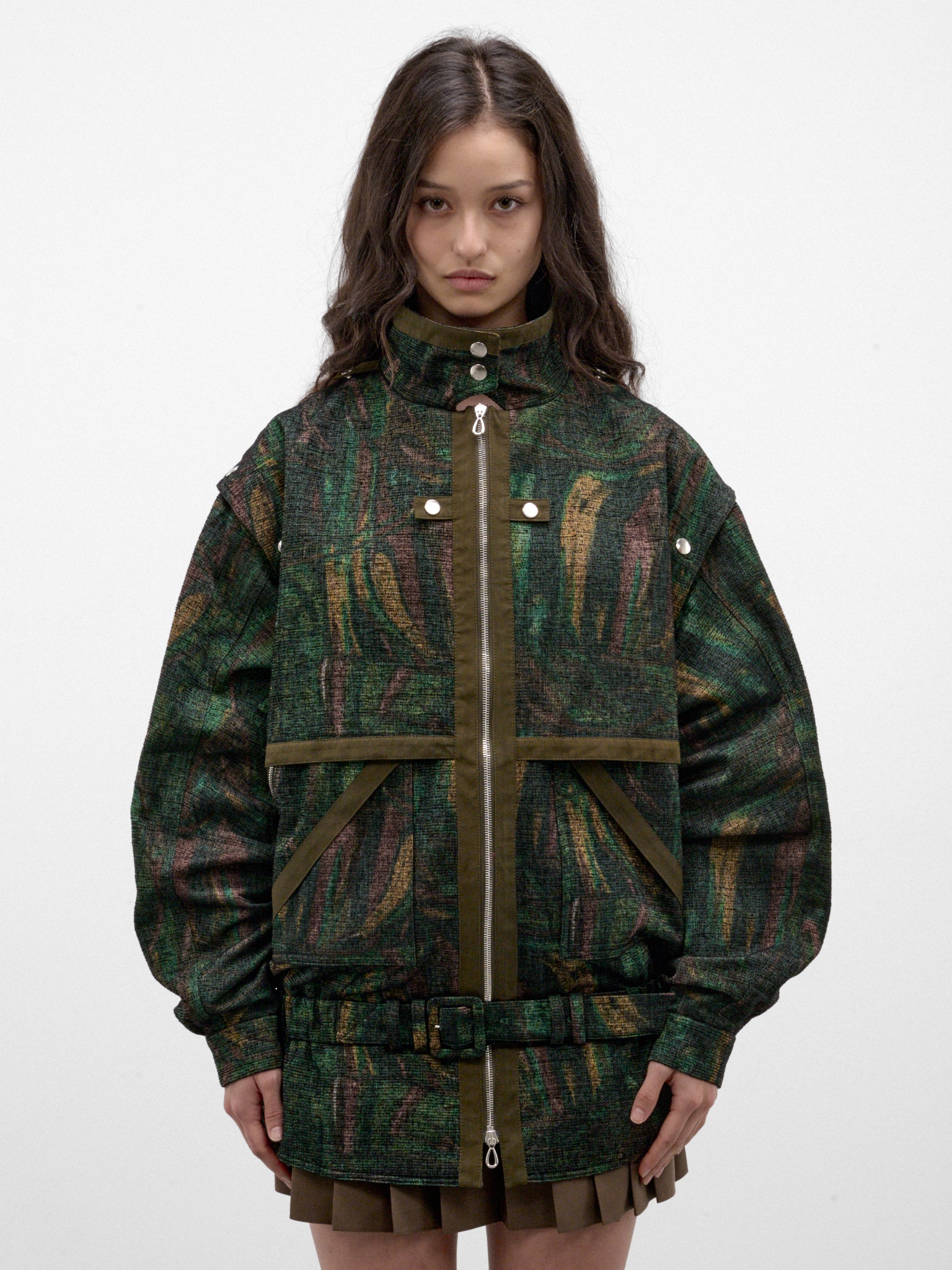 Forest Print Chine Zip Jacket (KKWAW26J03-31-FOREST-PRINT)