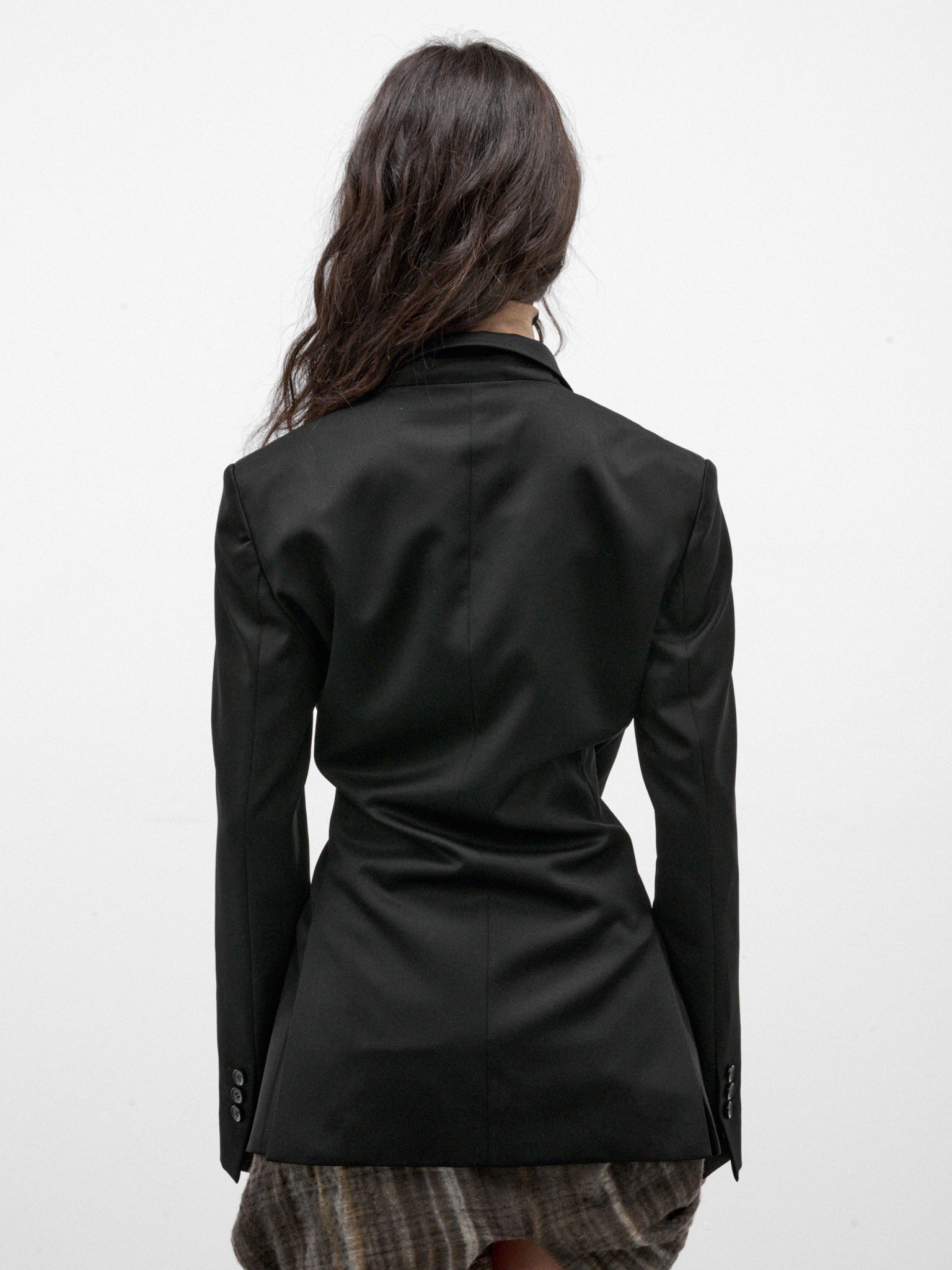 Black Wool Tailored Blazer (KKWAW26J05-32-JET-BLACK)