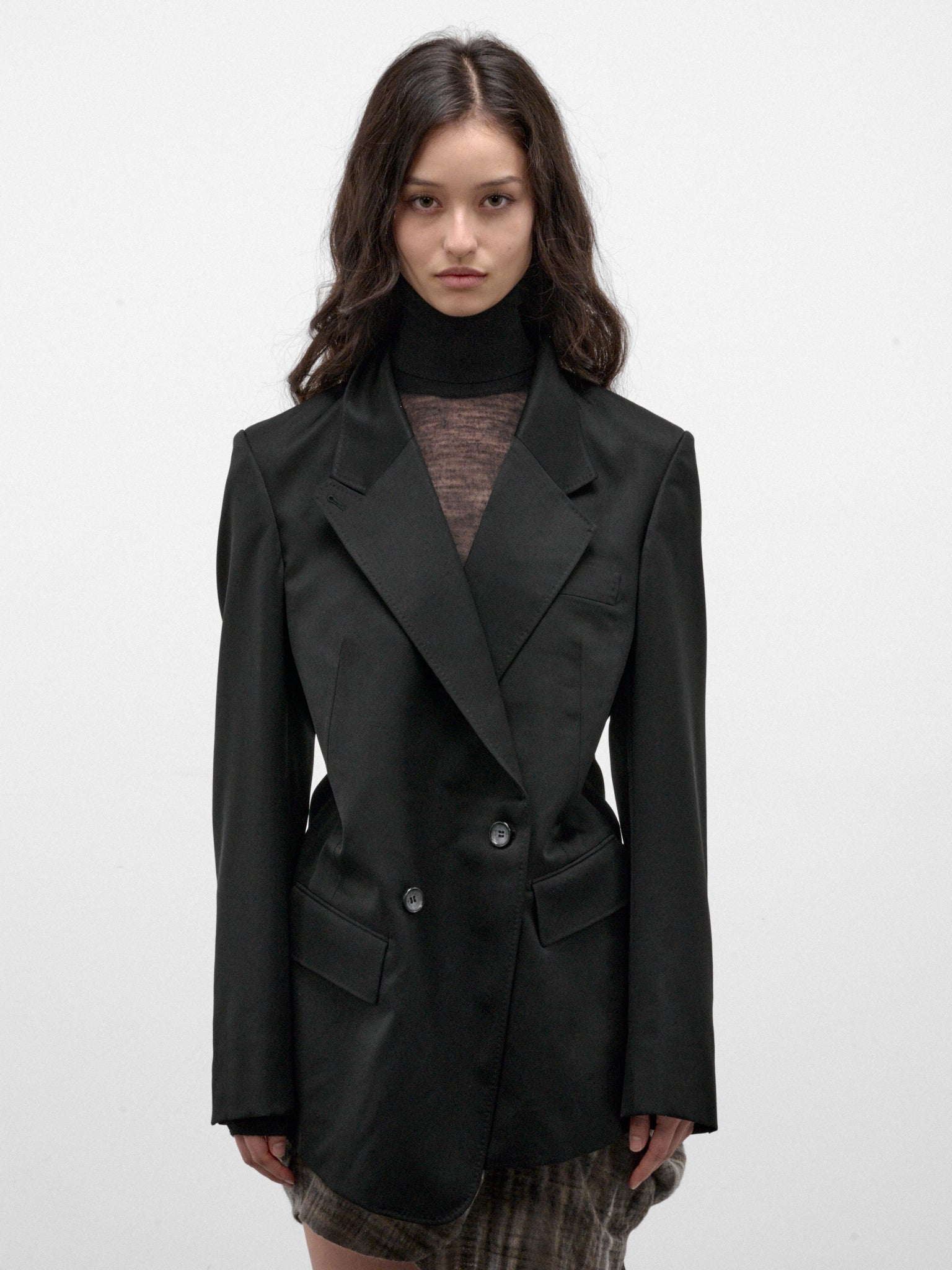 Black Wool Tailored Blazer (KKWAW26J05-32-JET-BLACK)