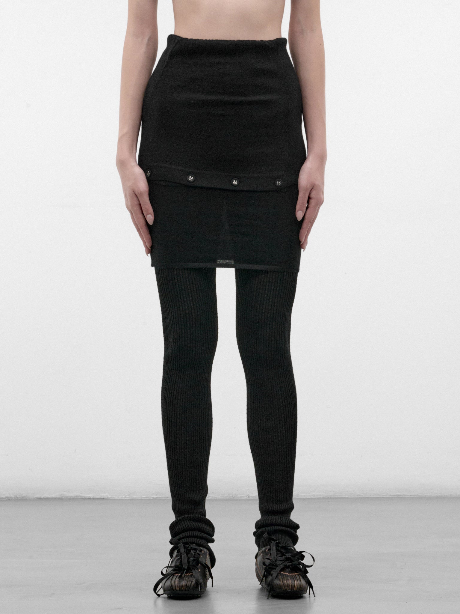 Corella All-In-One Modular Skirt Trousers (KKWAW26KN04-89-NEBULAR-BLACK)