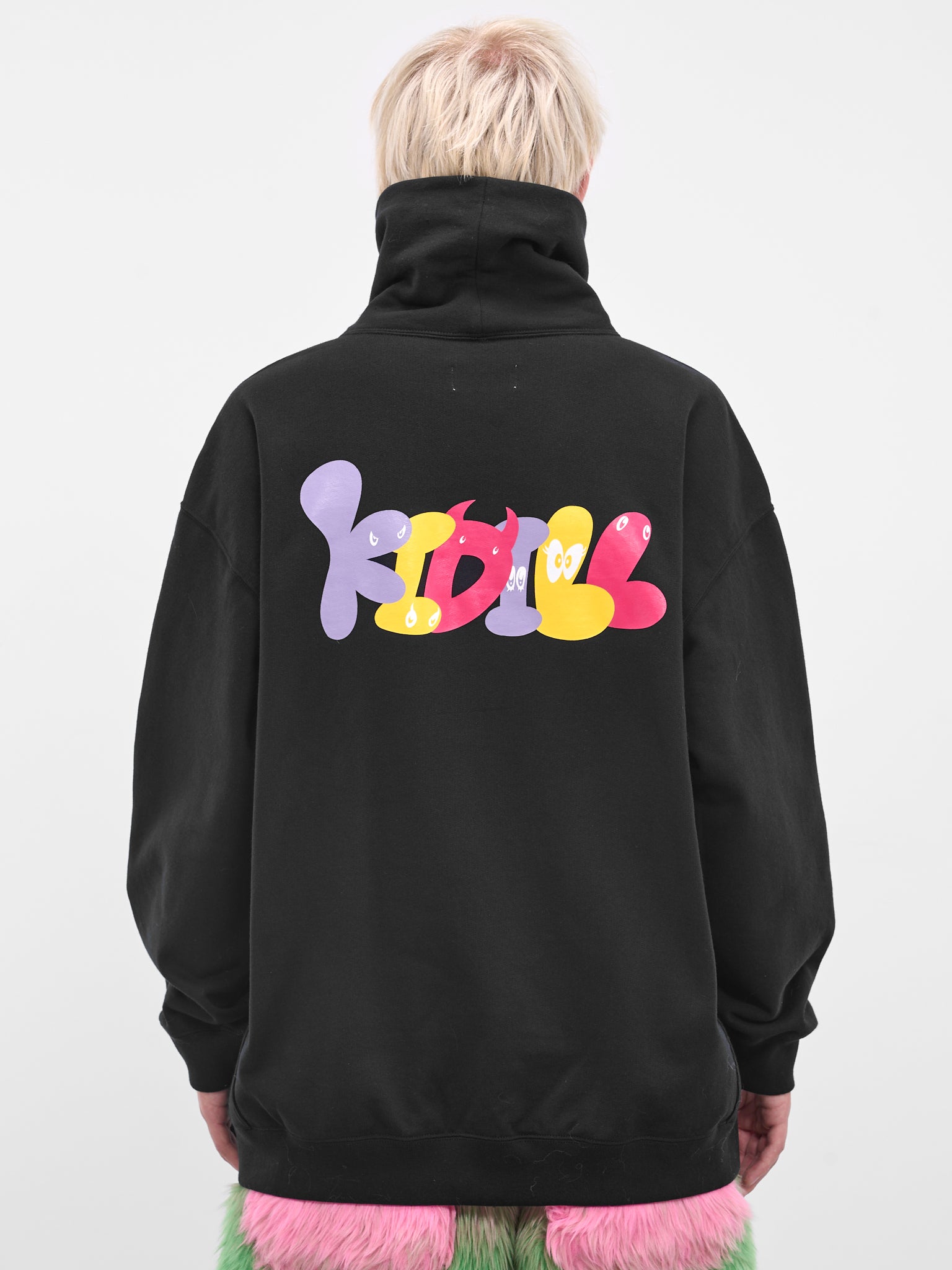 Black Graphic High Neck Sweatshirt (KL1005-BLACK)