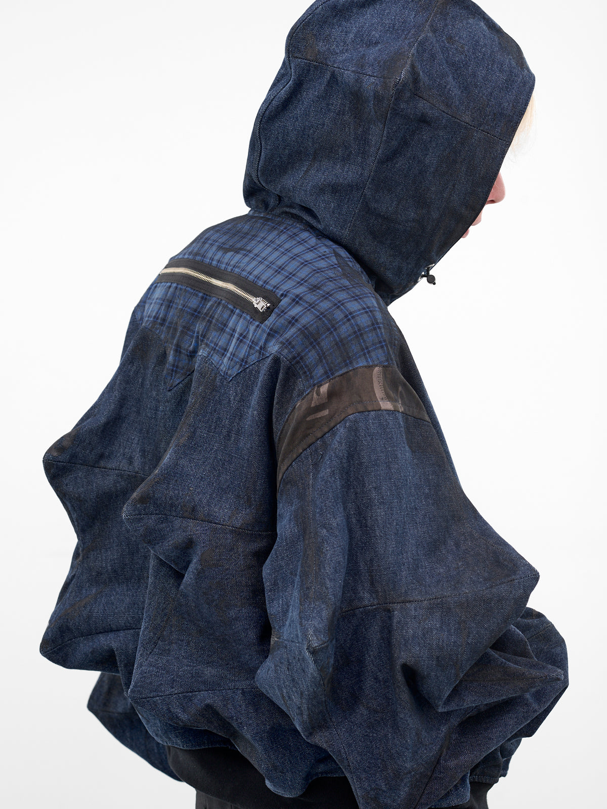 Indigo Sculptural Spike Patch Jacket (KL1050-INDIGO)
