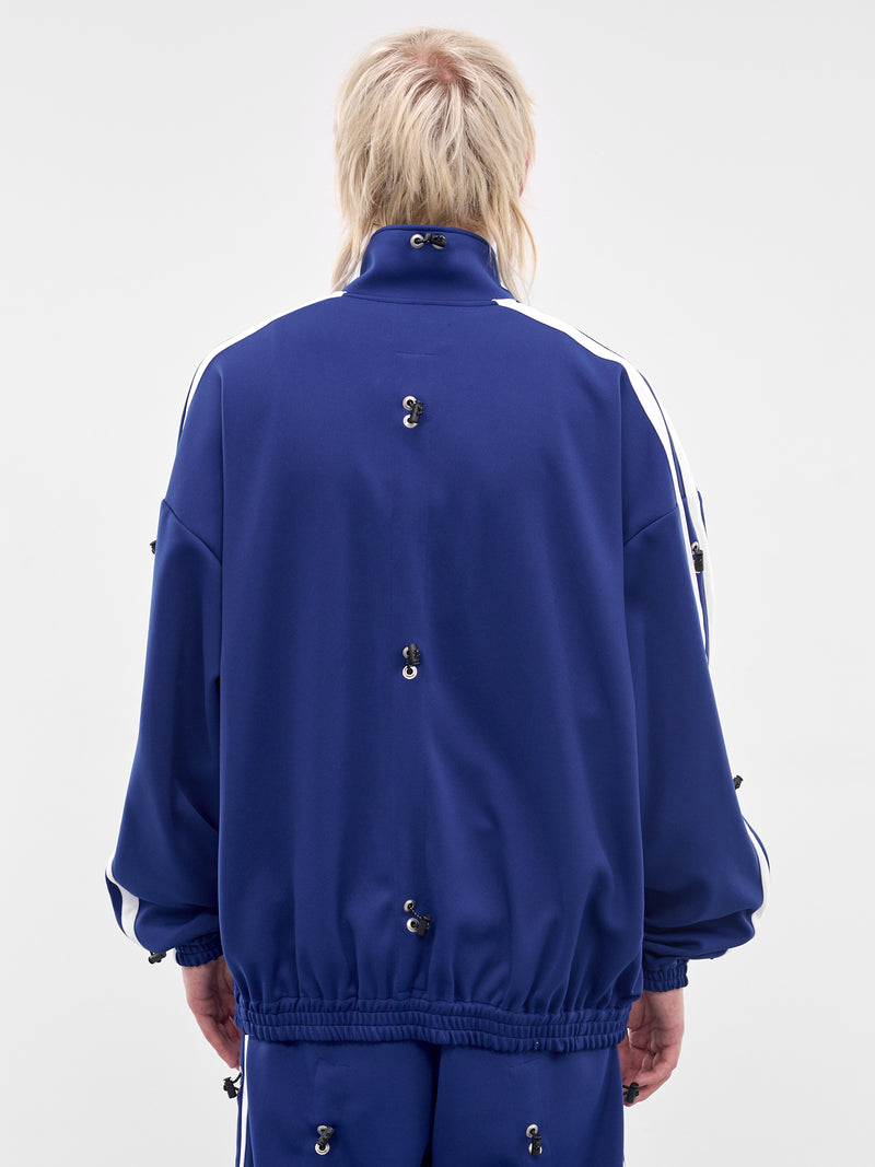 Navy Nylon Bungee Track Jacket (KL1064-NAVY-BLUE)
