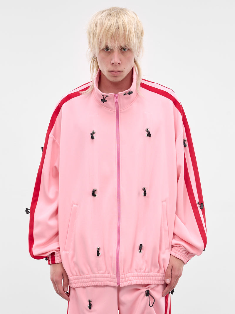 Pink Nylon Bungee Track Jacket (KL1064-PINK)