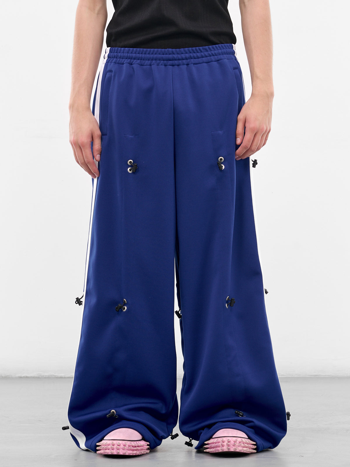 Navy Bungee Striped Track Pants (KL1065-NAVY-BLUE)