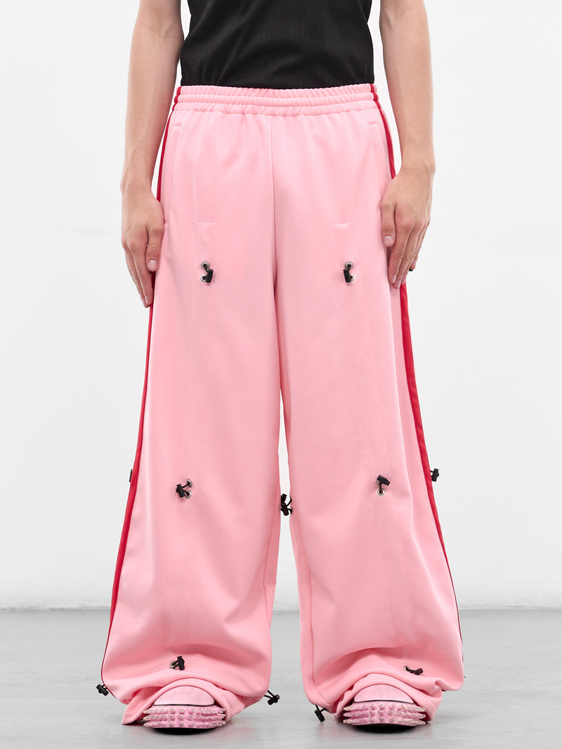 Pink Bungee Striped Track Pants (KL1065-PINK)