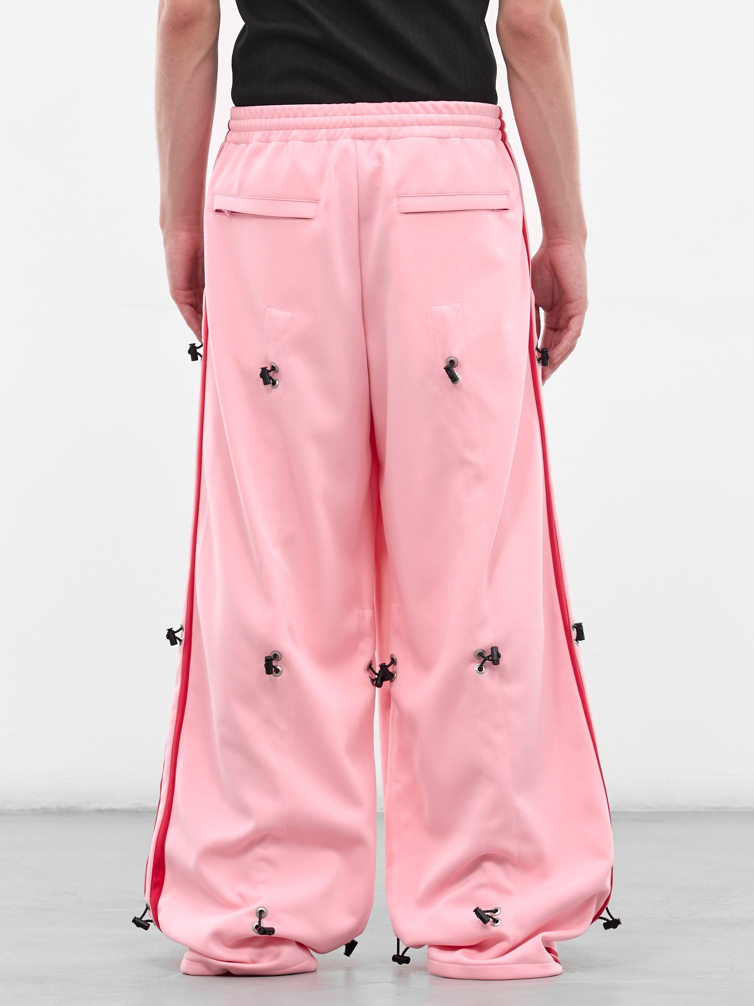 Pink Bungee Striped Track Pants (KL1065-PINK)