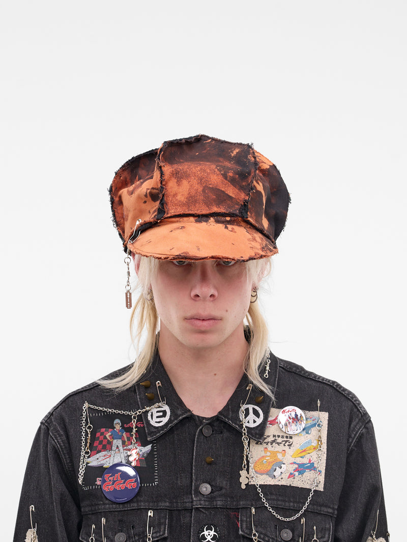 Bleached Distressed Hat (KL1113-BLACK-BLEACH)