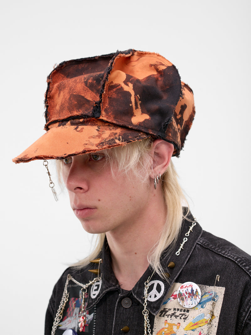 Bleached Distressed Hat (KL1113-BLACK-BLEACH)