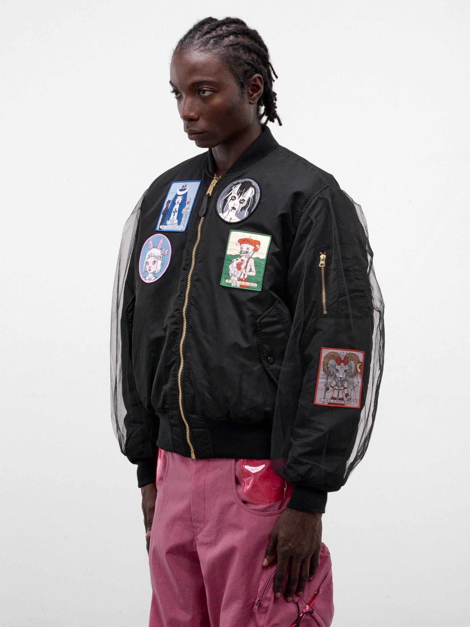 Black Nylon Alp Bomber Jacket (KL1119-ALP-BLACK)