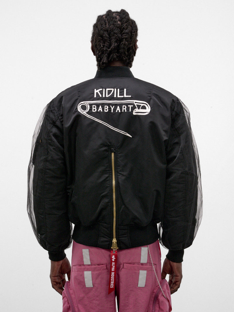 Black Nylon Alp Bomber Jacket (KL1119-ALP-BLACK)