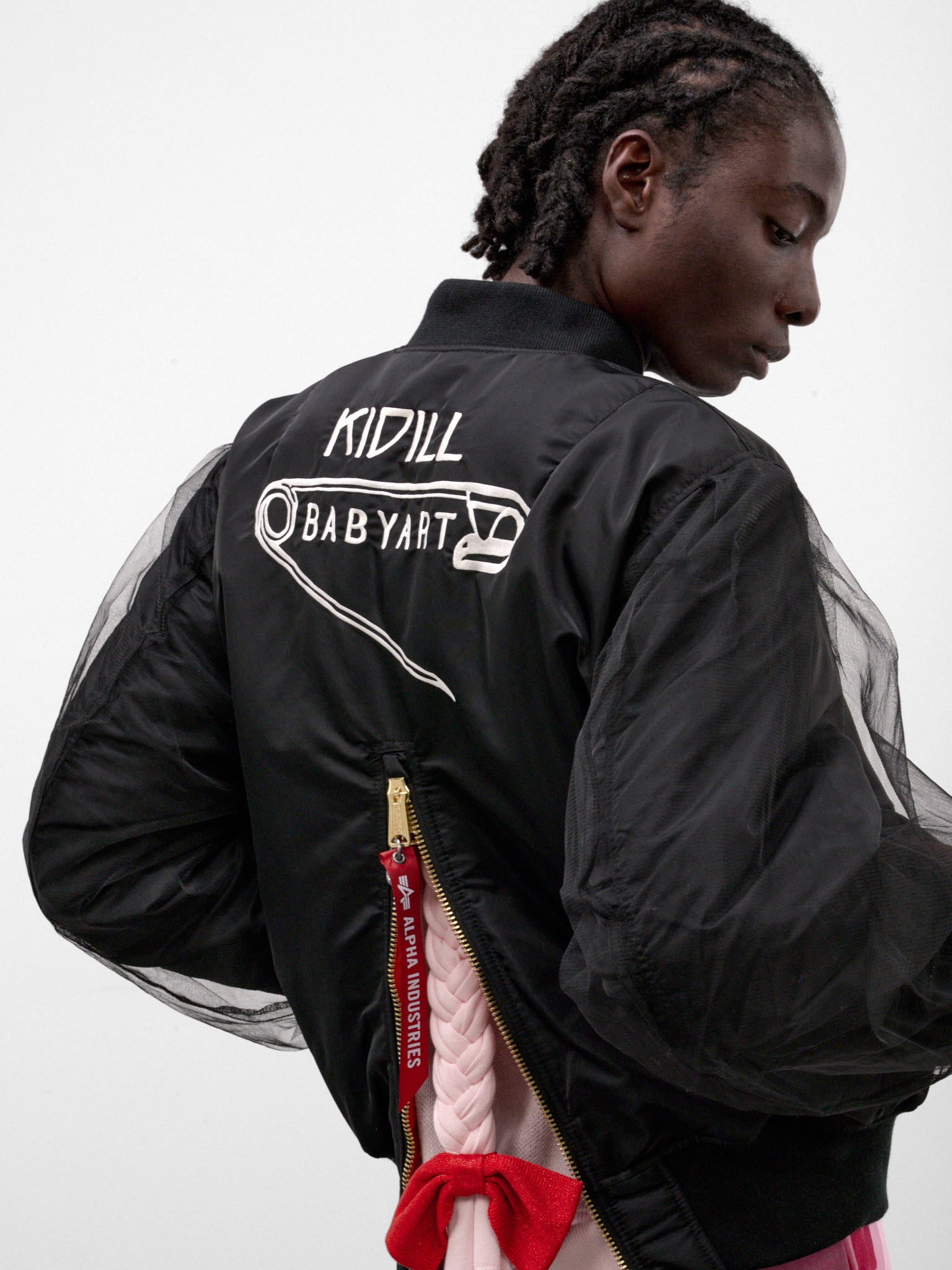 Black Nylon Alp Bomber Jacket (KL1119-ALP-BLACK)