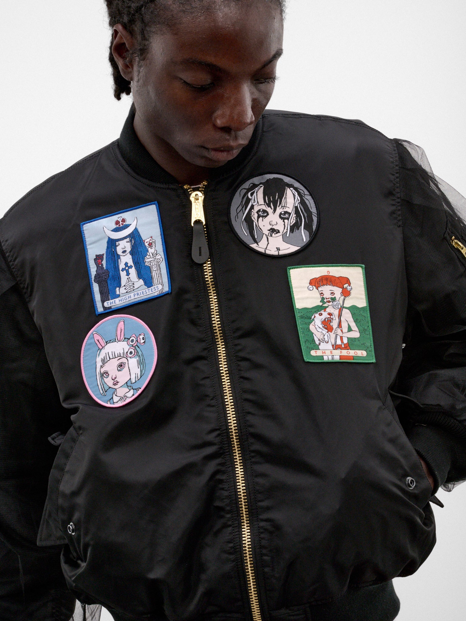 Black Nylon Alp Bomber Jacket (KL1119-ALP-BLACK)