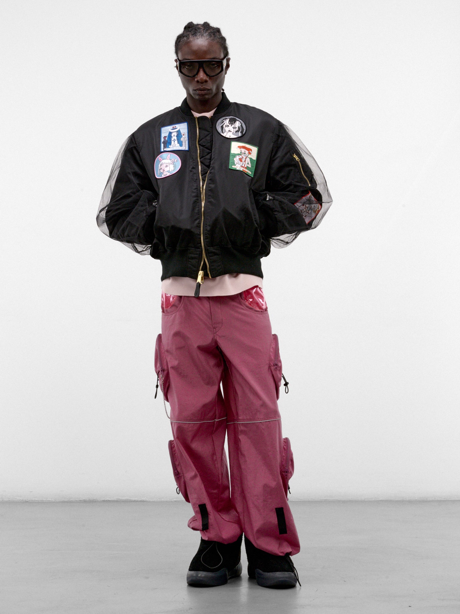 Black Nylon Alp Bomber Jacket (KL1119-ALP-BLACK)