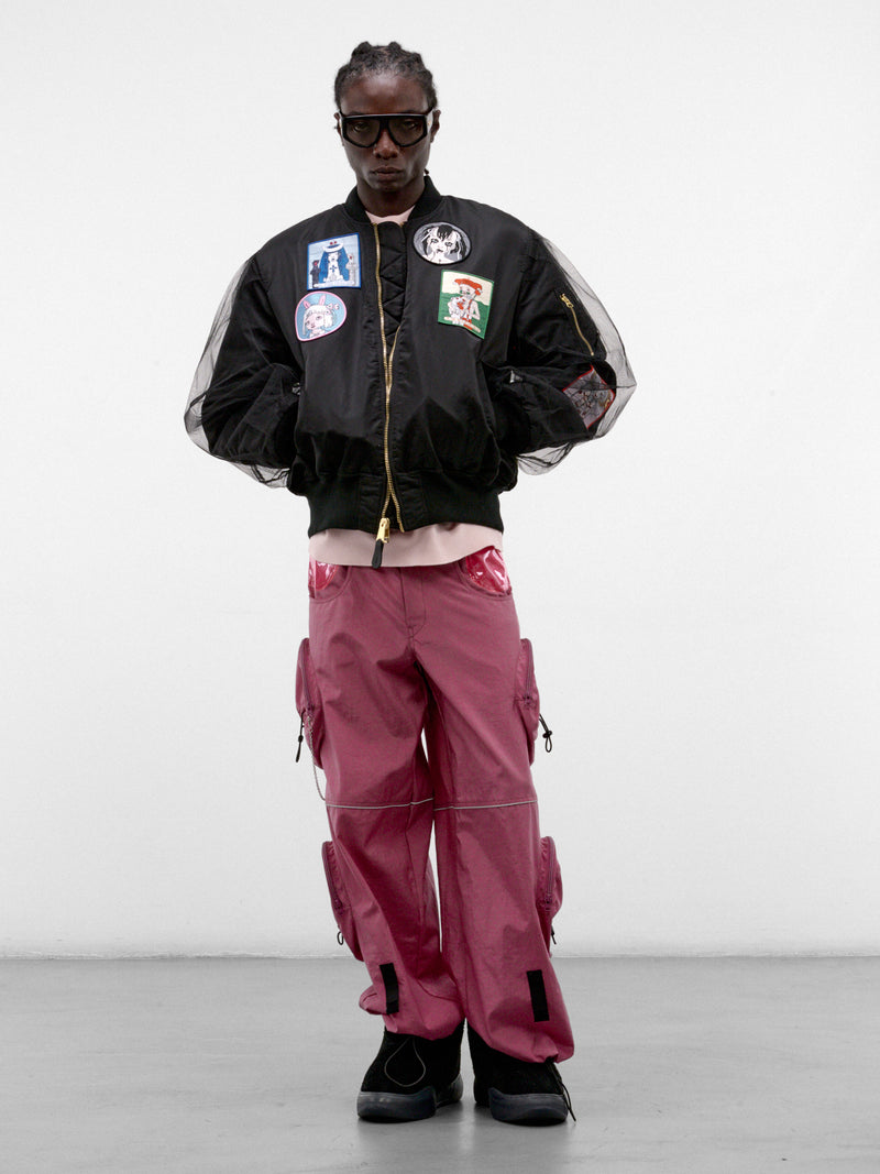 Black Nylon Alp Bomber Jacket (KL1119-ALP-BLACK)