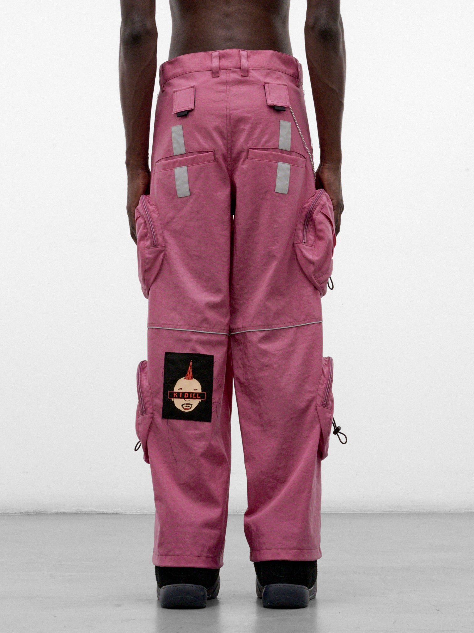 Pink Nylon Cargo Pants (KL1134-CYCLAMEN-PINK)