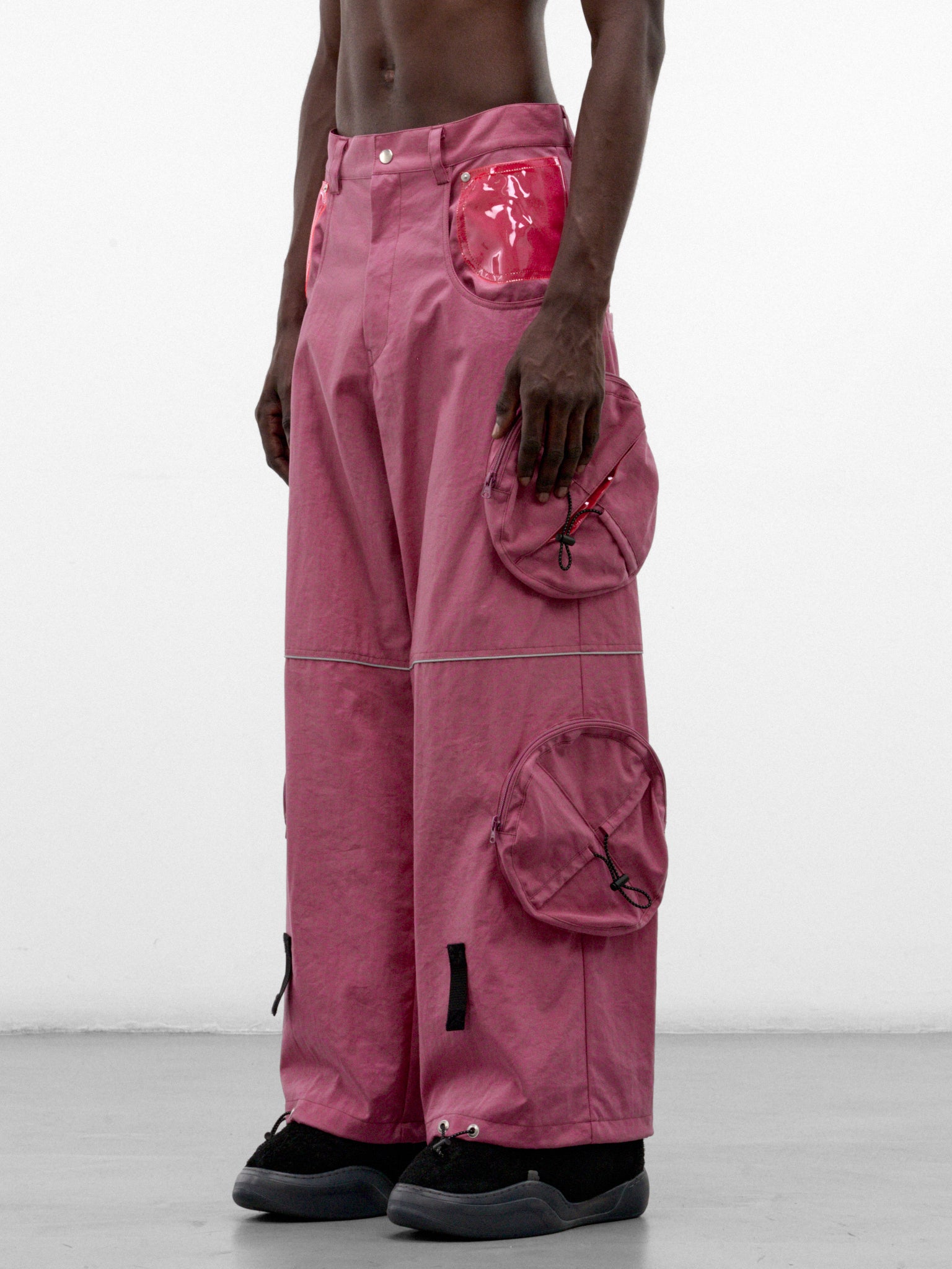 Pink Nylon Cargo Pants (KL1134-CYCLAMEN-PINK)