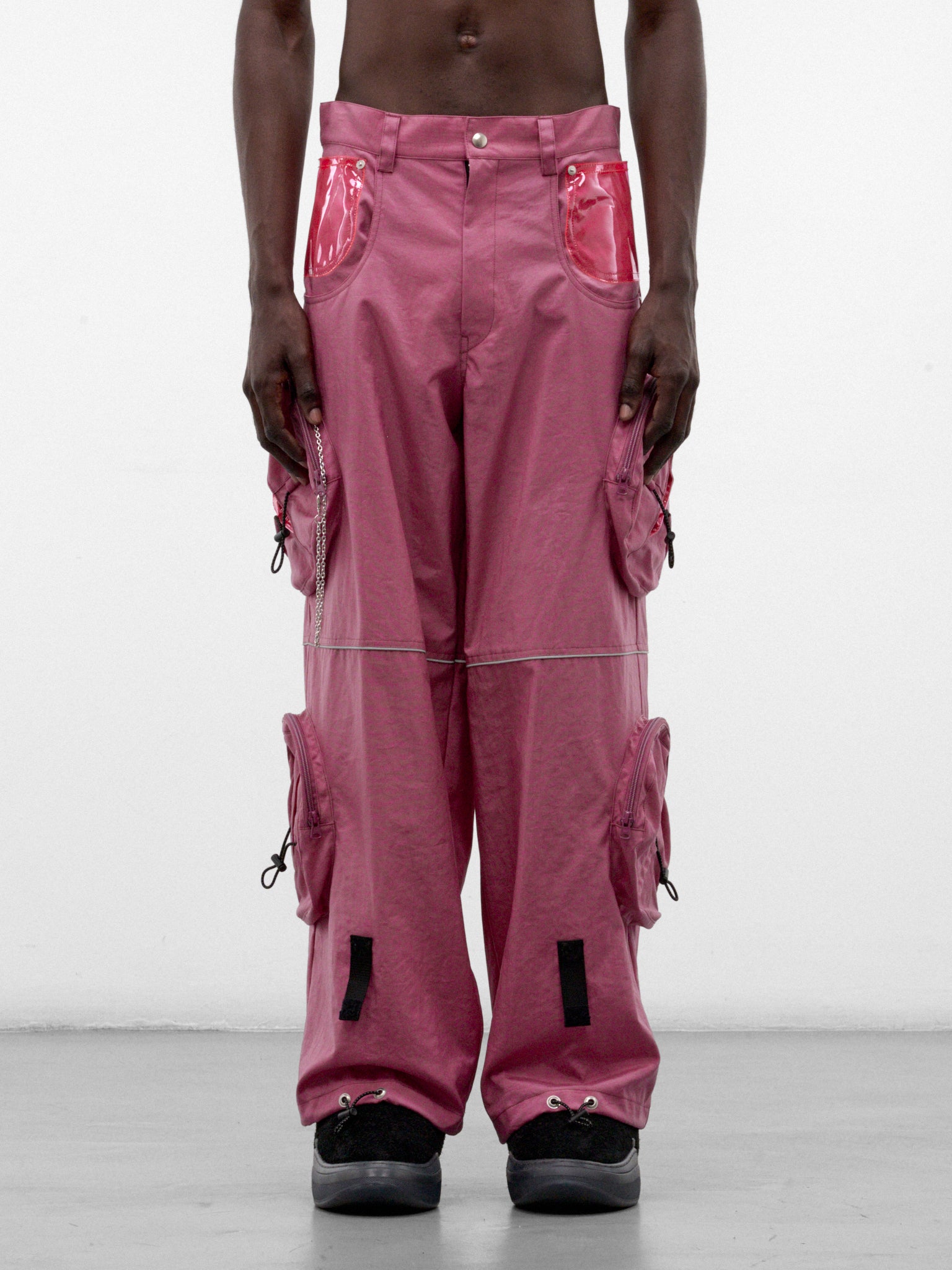 Pink Nylon Cargo Pants (KL1134-CYCLAMEN-PINK)
