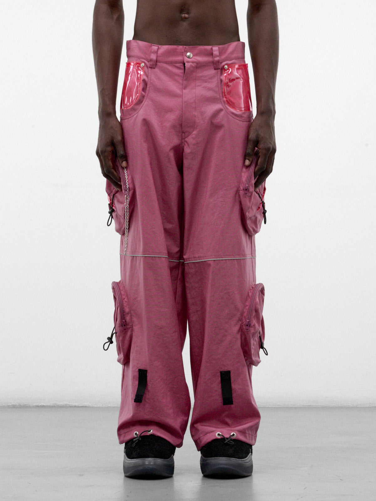 Pink Nylon Cargo Pants (KL1134-CYCLAMEN-PINK)