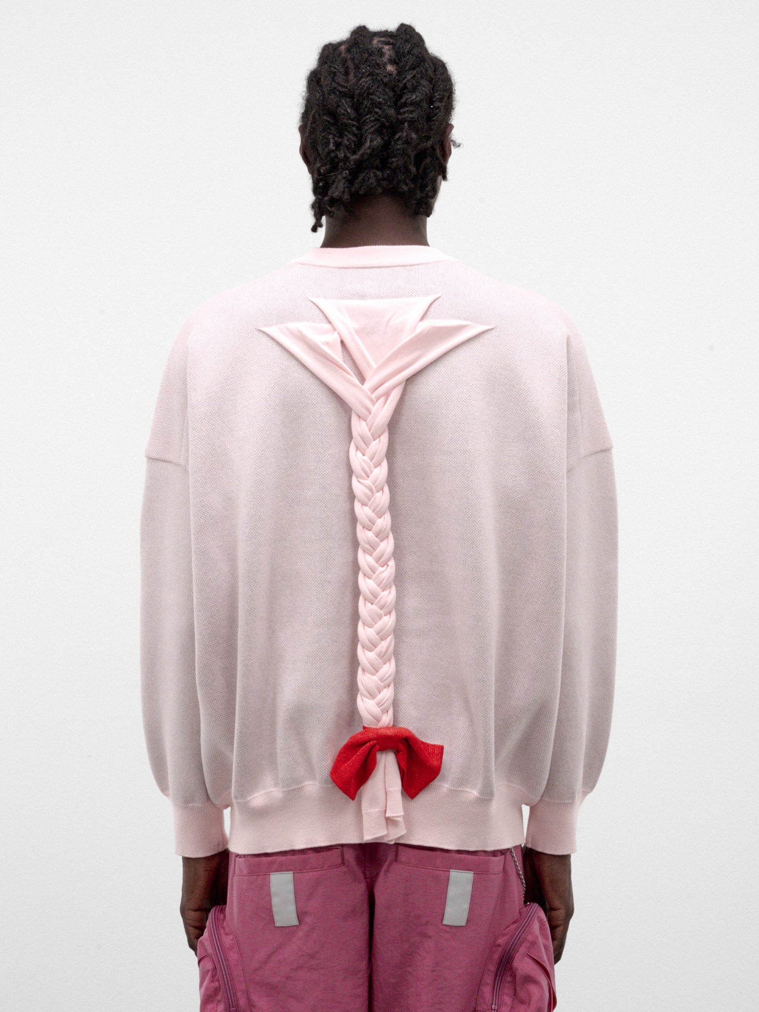 Pink Graphic Knit Crewneck Sweatshirt (KL1150-BABY-PINK)
