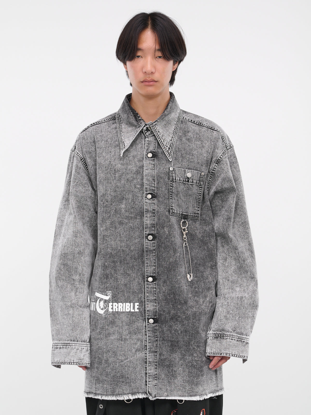 Chemical Denim Shirt (KL741-BLACK-CHEMICAL)