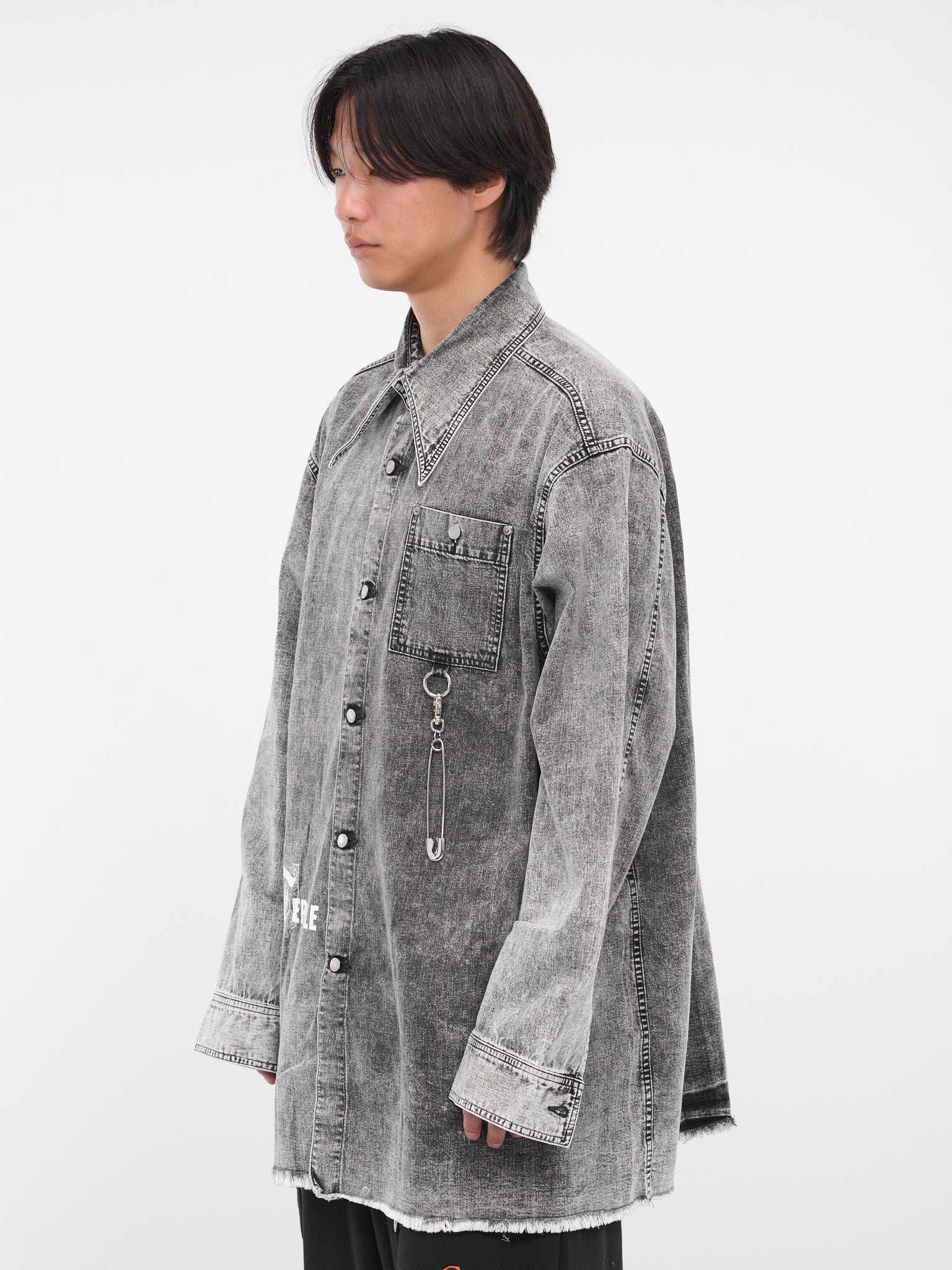 Chemical Denim Shirt (KL741-BLACK-CHEMICAL)