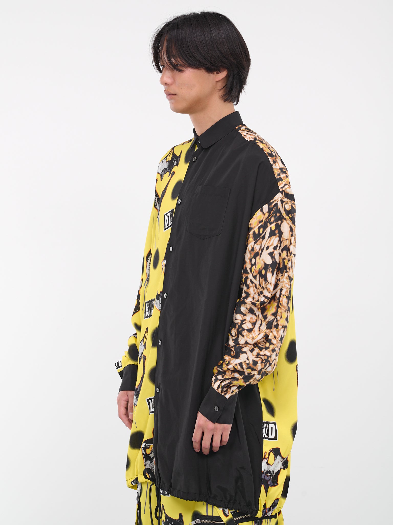 Skull Panel Shirt (KL745-YELLOW-SKULL)
