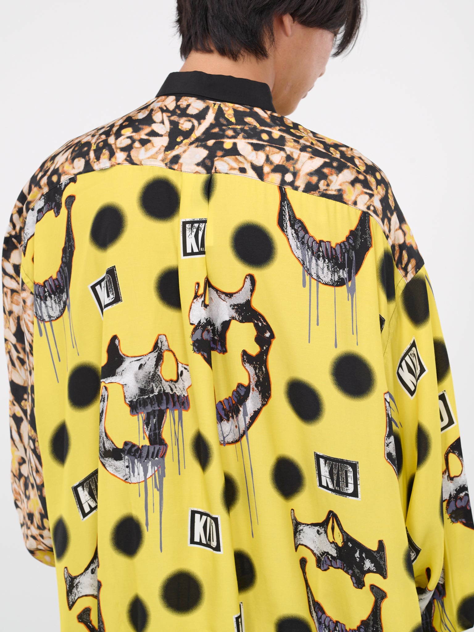 Skull Panel Shirt (KL745-YELLOW-SKULL)
