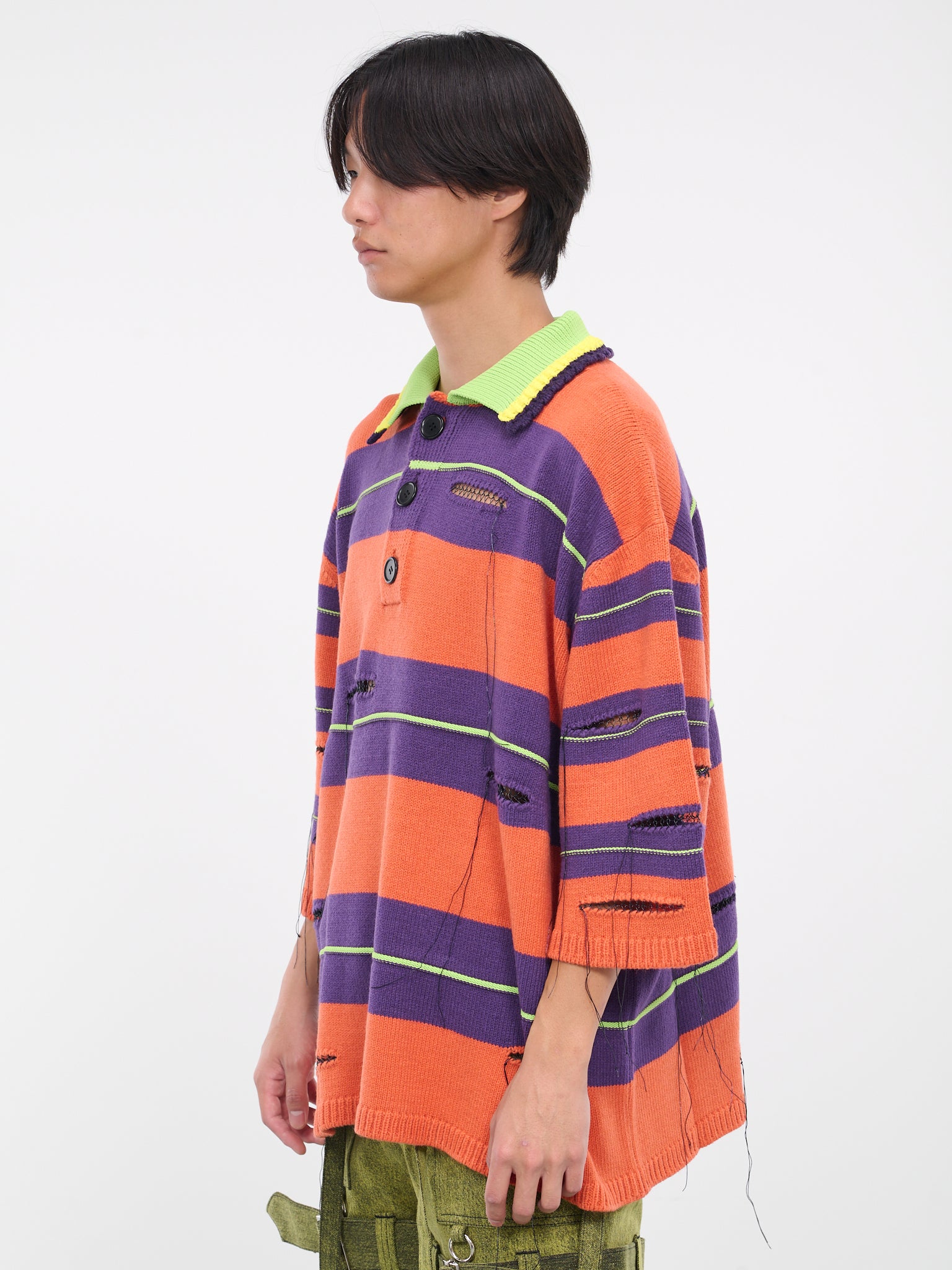Rurumu Border Polo (KL751-PURPLE-ORANGE)
