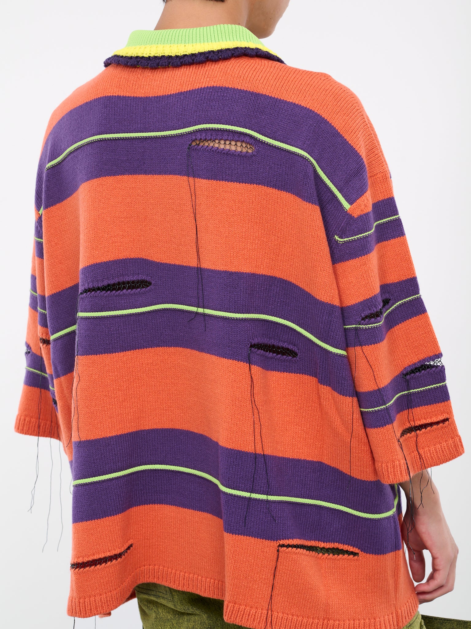 Rurumu Border Polo (KL751-PURPLE-ORANGE)