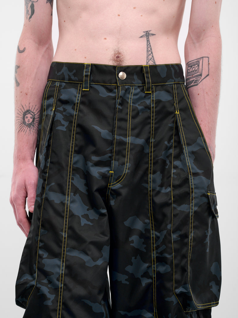 Navy Camouflage Nylon Cargo Pants (KL984-NAVY-CAMOUFLAGE)