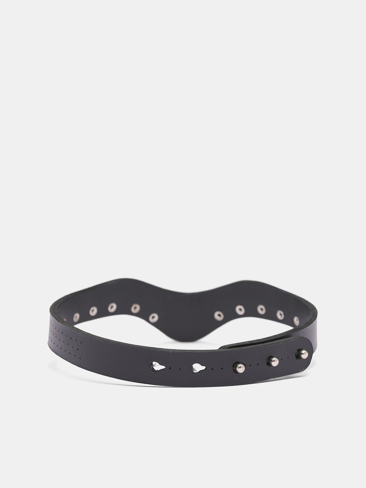 Black Leather Lilith Necklace (KMKSS26-LLTNK-BP-BLACK-PINK)