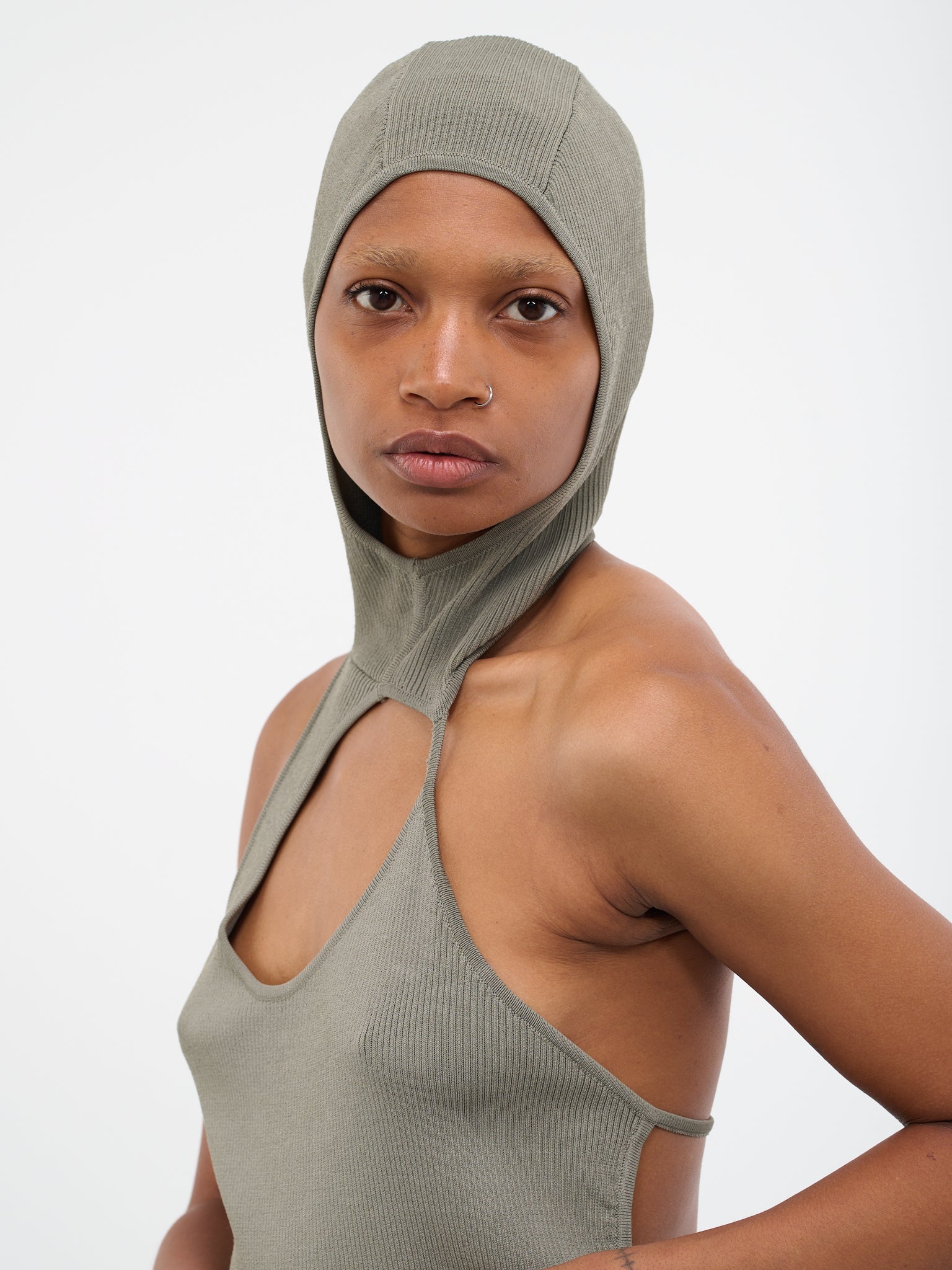 Hooded Knit Top (KN-03GR-GREEN)