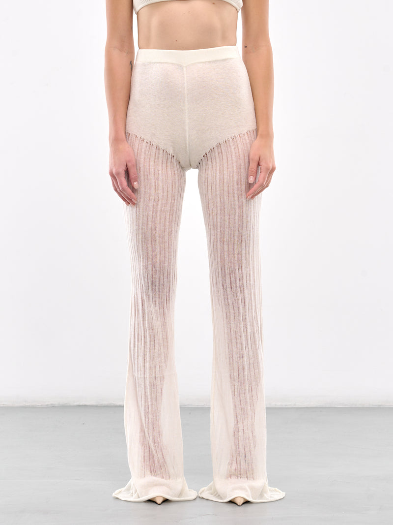 Distressed Knit Pants (KN-04WH-WHITE)