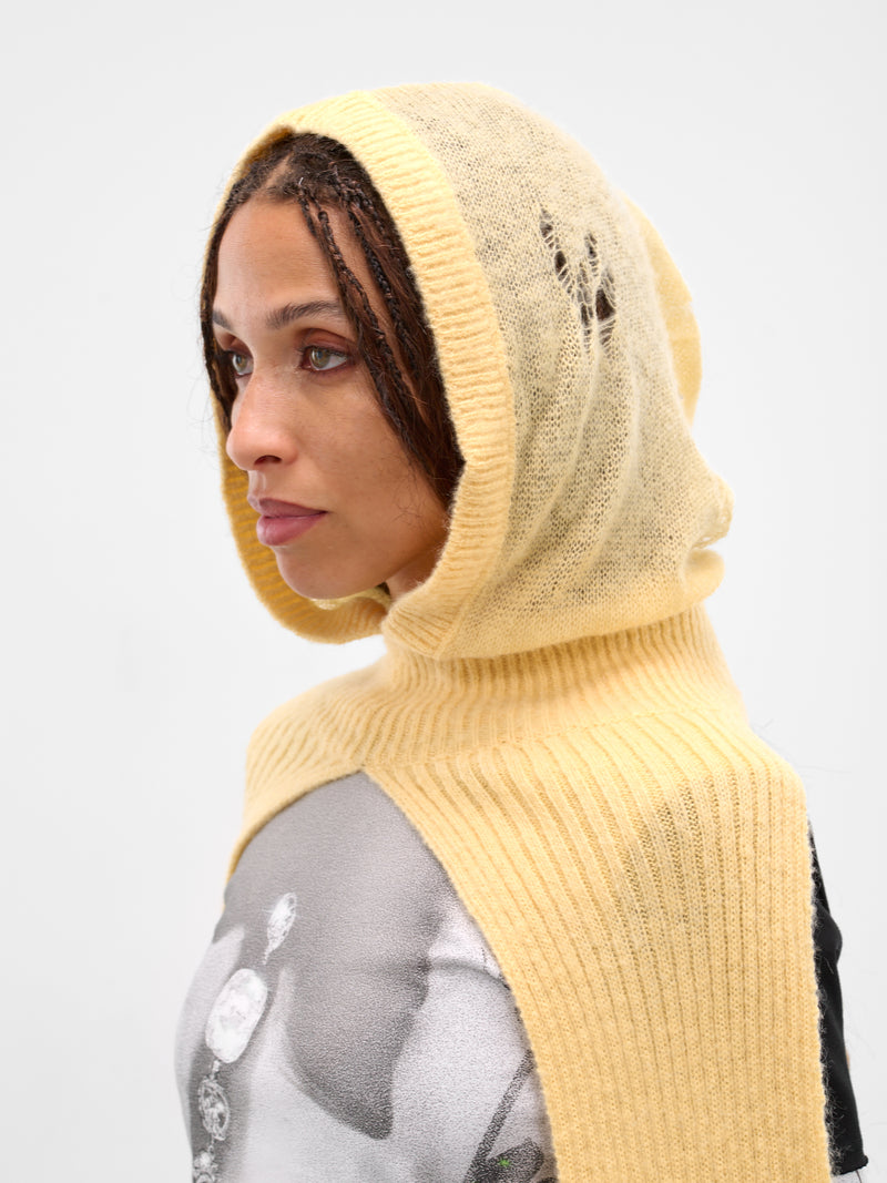 Yellow Knit Hooded Scarf (KN-05Y-YELLOW)
