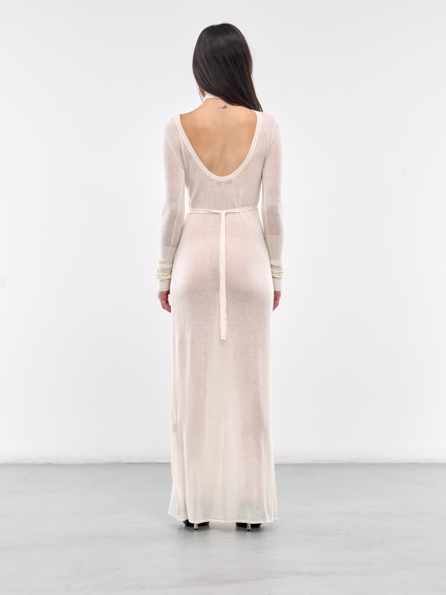 DIDU | H.Lorenzo|High Split Maxi Dress (KN-07WH-WHITE), S / White DIDU | H.Lorenzo|High Split Maxi Dress (KN-07WH-WHITE), S / White