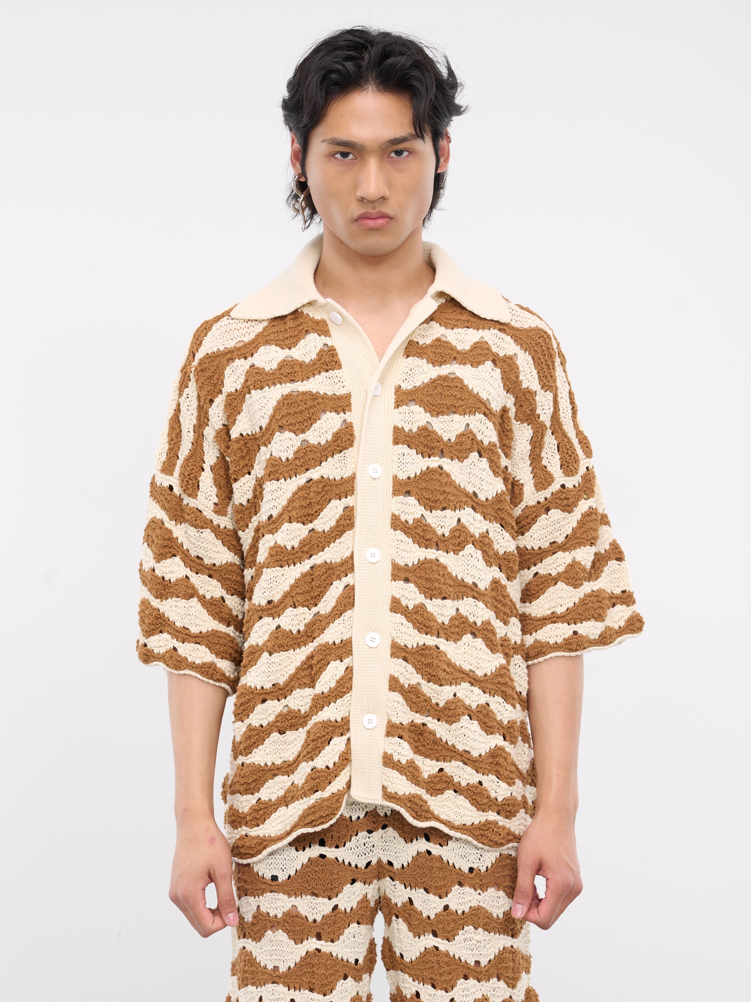 Knit Shirt (KN006-RAFFIA-BROWN)