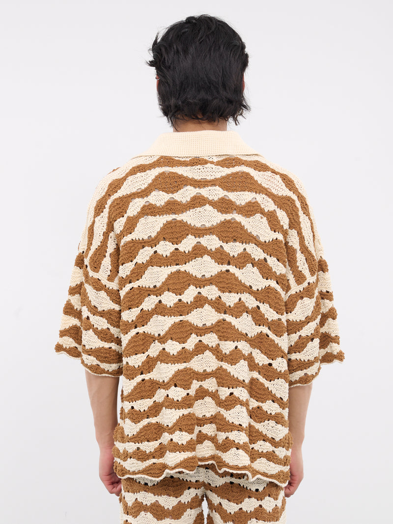 Knit Shirt (KN006-RAFFIA-BROWN)
