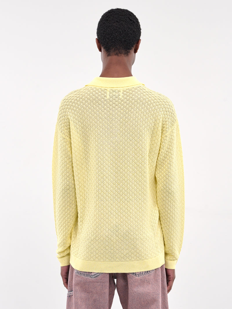 Long Sleeve Knit Polo (KN009-YELLOW)